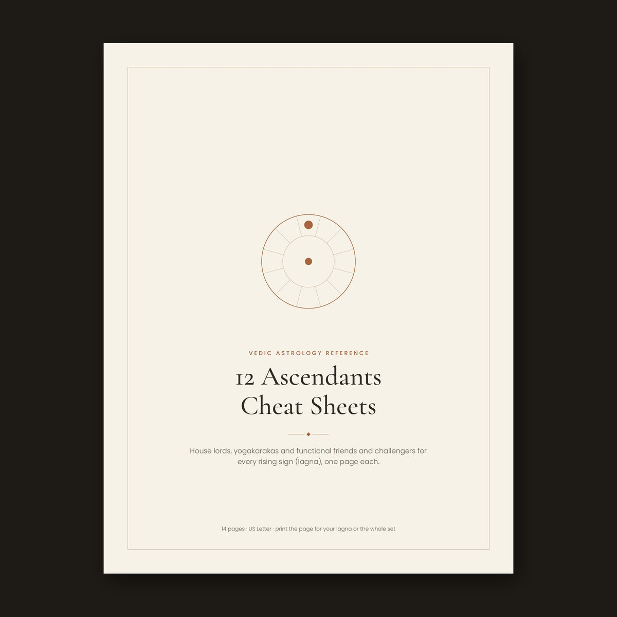 12 Ascendants Cheat Sheets cover