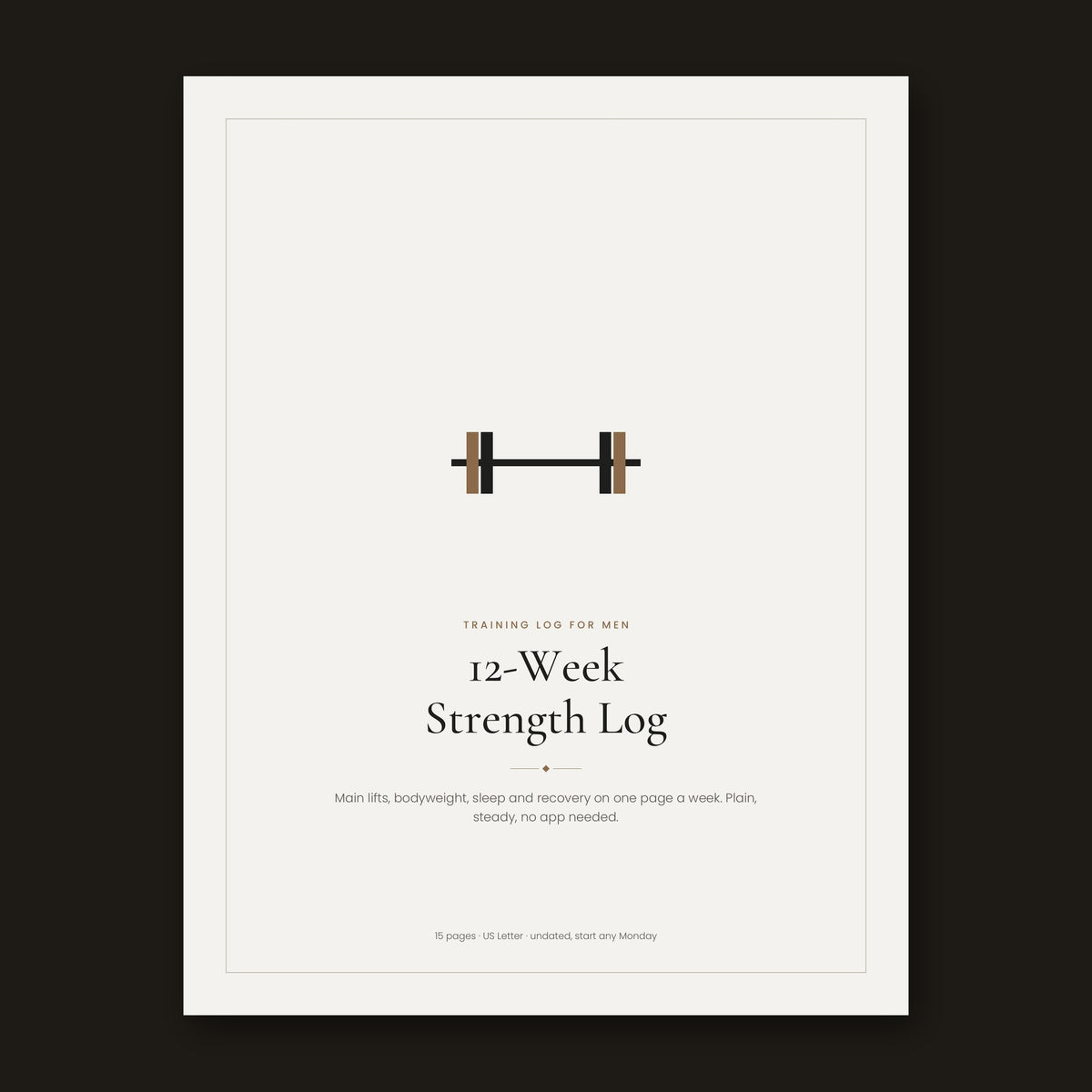12-Week Strength Log cover