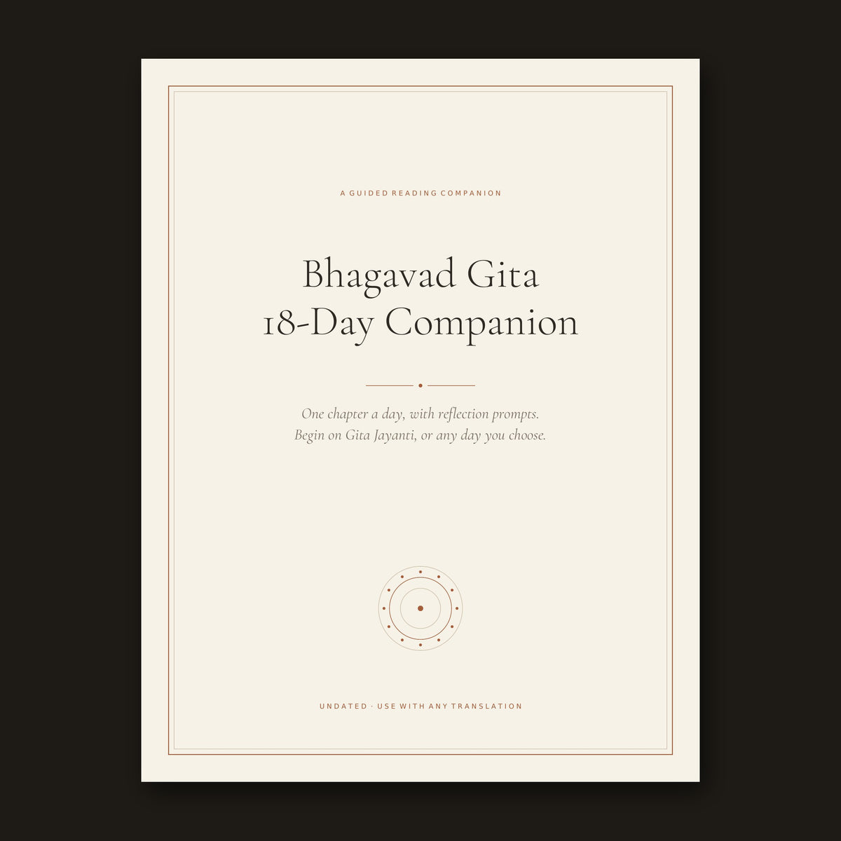 Bhagavad Gita 18-Day Reading Companion cover
