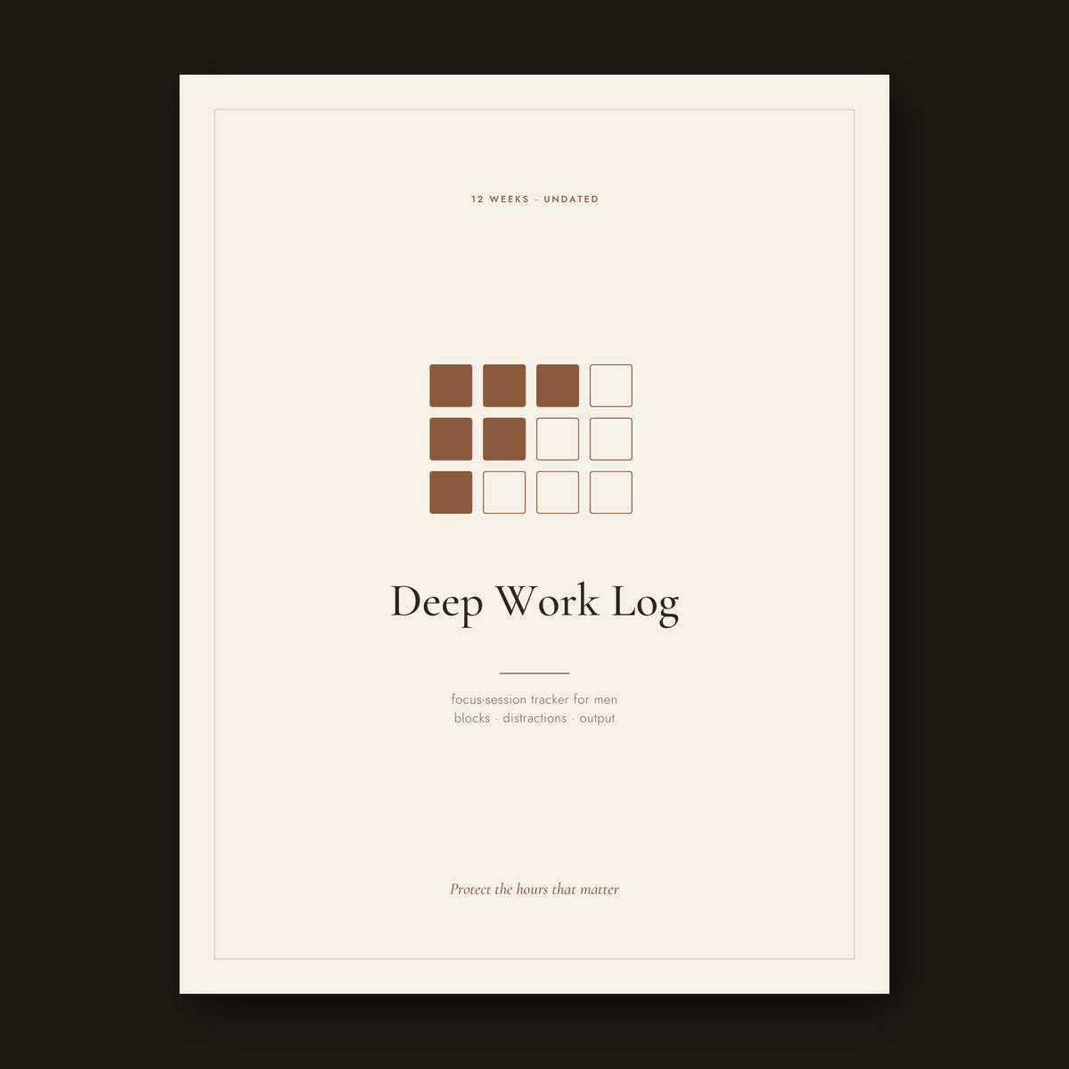Deep Work Log cover