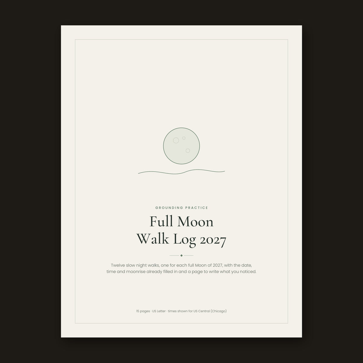 Full Moon Walk Log 2027 cover