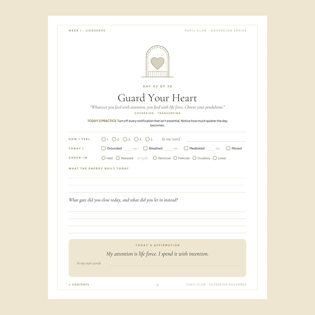 A daily page: Guard Your Heart