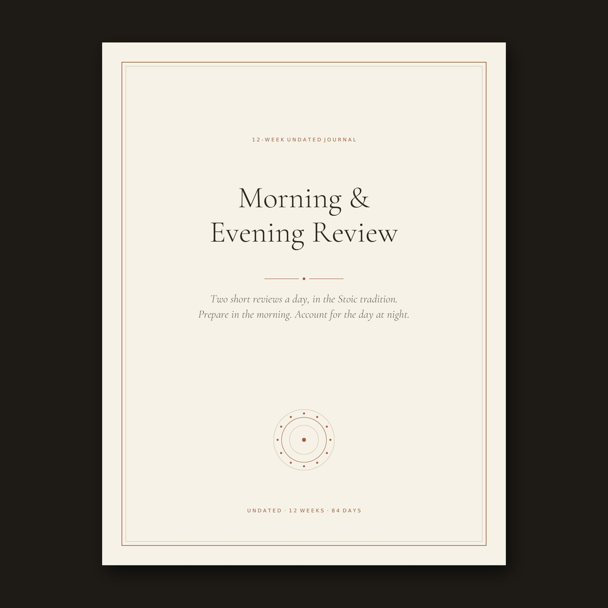 Stoic Morning and Evening Review Journal cover