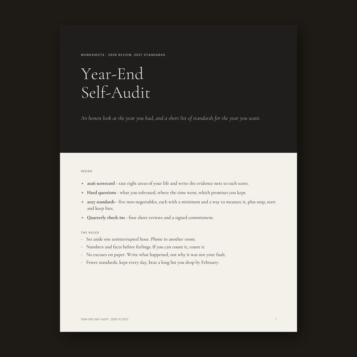 Year-End Self-Audit for Men cover